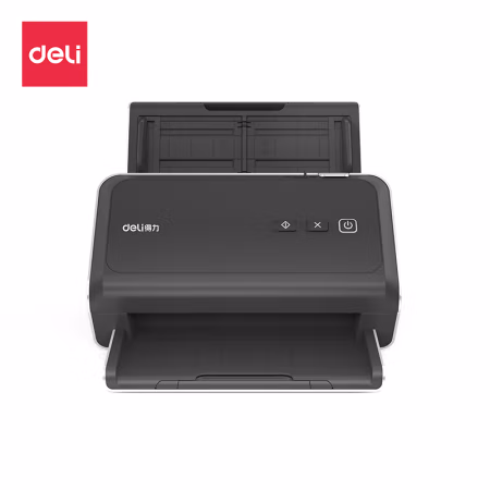 得力(deli) S2060 A4幅面 馈纸式 60ppm/120ipm 彩色双面自动扫描 国产化 高速文档扫描仪 扫描仪 (计价单位：台) 黑色