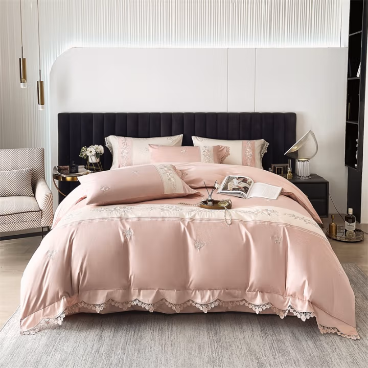 伊伊爱 DTJ0KL02201662 /200*230cm 长绒棉140支四件套 (计价单位：套) 情愫-桃粉
