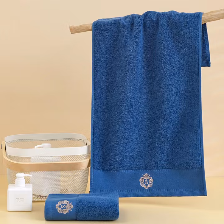 梦丝洛 MSL-3053 皇冠全棉浴巾 毛巾 (计价单位：条) 蓝色