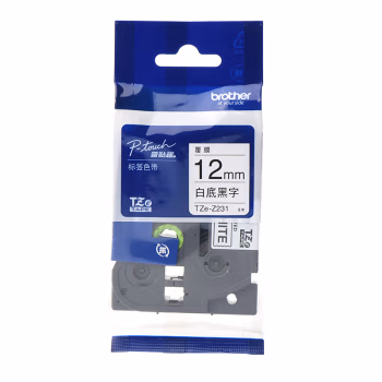 兄弟(brother) TZe-231 标签色带 1.00 个/支 (计价单位：支) 白底黑字