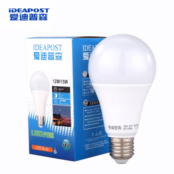 爱迪普森(IDEAPOST) AD-SS-SBL-15W  E27  三色变光  220V  塑包铝节能灯泡 led灯泡吊灯光源 (计价单位：个) 白色
