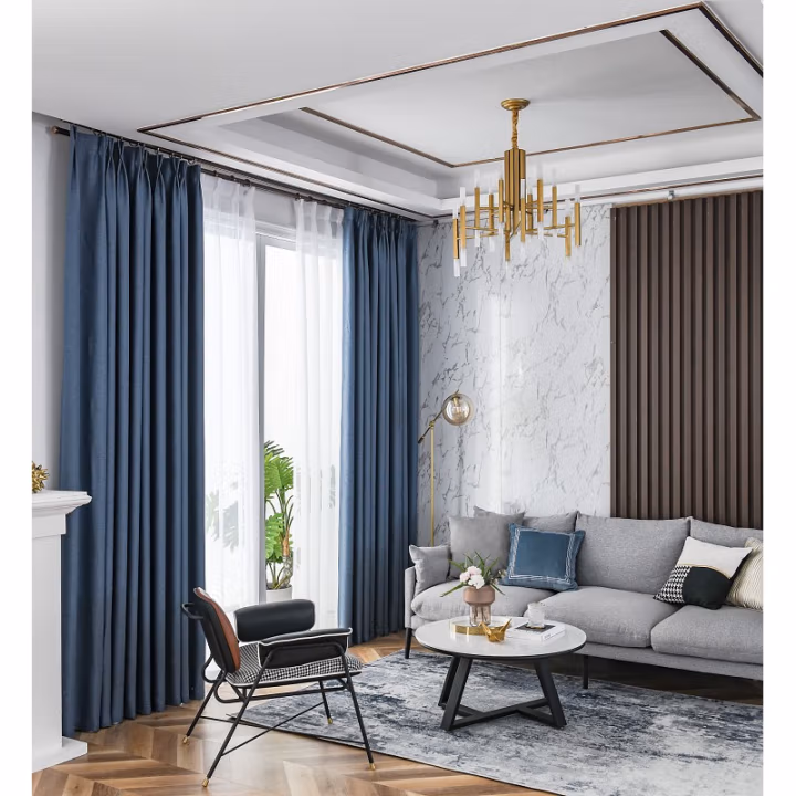 伊伊爱 CL0SX02000019 1M*2.7M 双面麻 窗帘 1.00 米/片 (计价单位：片) 多色