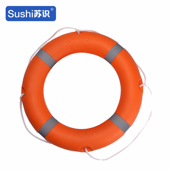 苏识 5556 2.5kg 成人游泳圈 配30米漂浮救援绳 救生圈 (计价单位：个) 橙色