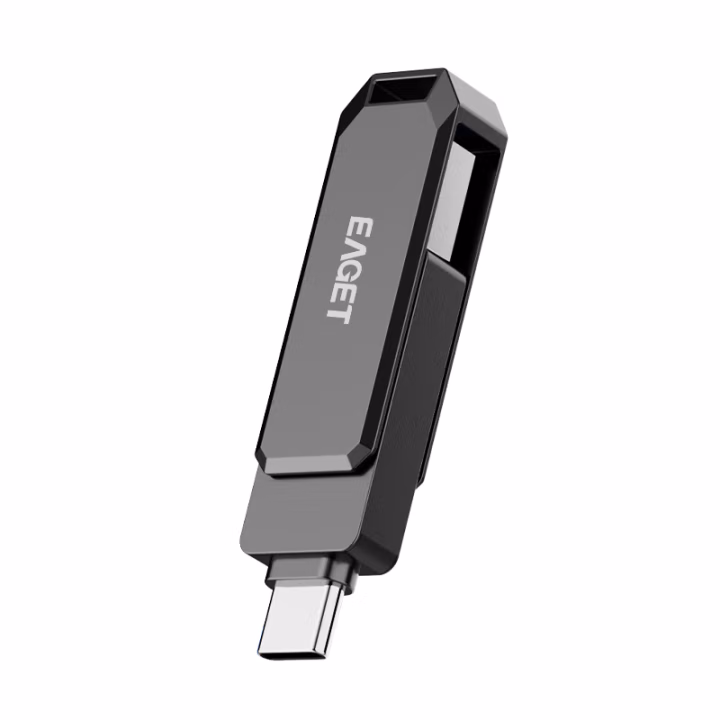 忆捷（EAGET） CF66-64GB Type-C USB3.2 双接口手机电脑多用旋转金属 U盘 (计价单位：个) 锖色