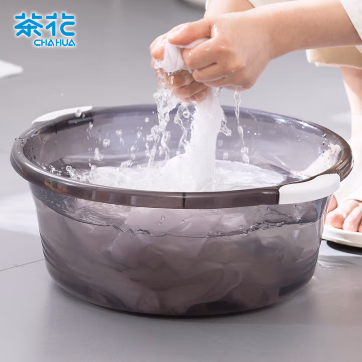 茶花(CHAHUA) 03431k 38*15.5cm 把手防滑 脸盆 (计价单位：个) 混色