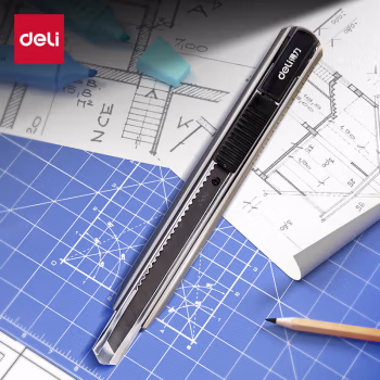 得力2036S美工刀(金属灰)(把)