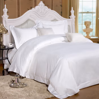 伊伊爱 CMTJ-17XK-1011/ 150*200cm 纯棉贡缎宾馆三件套 (计价单位：套) 纯白