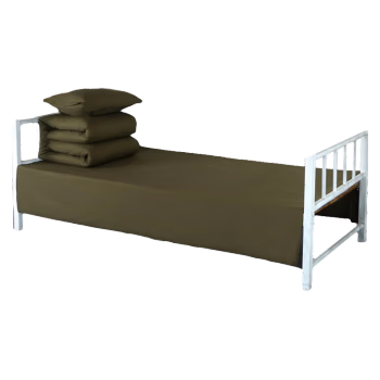 三极户外(Tri-Polar) TP2826 150*210cm 床单+被罩+枕套+棉花被芯+棉花褥子芯+枕芯 宿舍单人全棉40纱织 六件套 (计价单位：套) 军绿