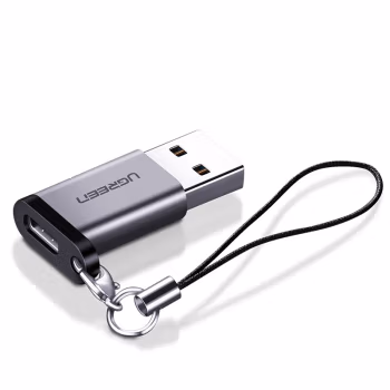 绿联 绿联50568 USB转Type-C转接头 转接头 1.00 个/根 (计价单位：根) 黑色