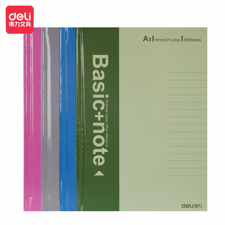 得力(deli) 3284 96页 A5 硬抄本 5.00 本/包 (计价单位：包) 混色