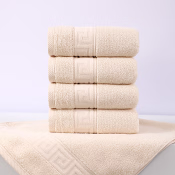 鲸轩 M802 34*74cm 130g 日出印象新疆长绒棉 毛巾 (计价单位：条) 米色