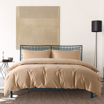 伊伊爱 TJ0SZ02201468 /220*240cm纯色纯棉空气缎四件套 床上套件 (计价单位：套) 奶咖色