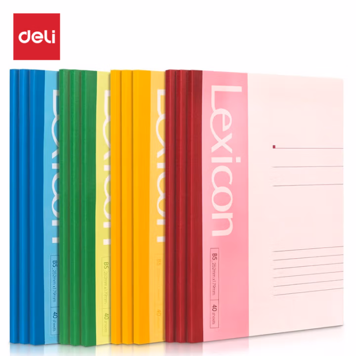 得力7662办公无线装订本(混)-40张-B5(本)