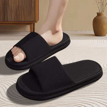 红秀世纺 HXGTX003 男式 均码EVA 室内拖鞋 (计价单位：双) 黑色