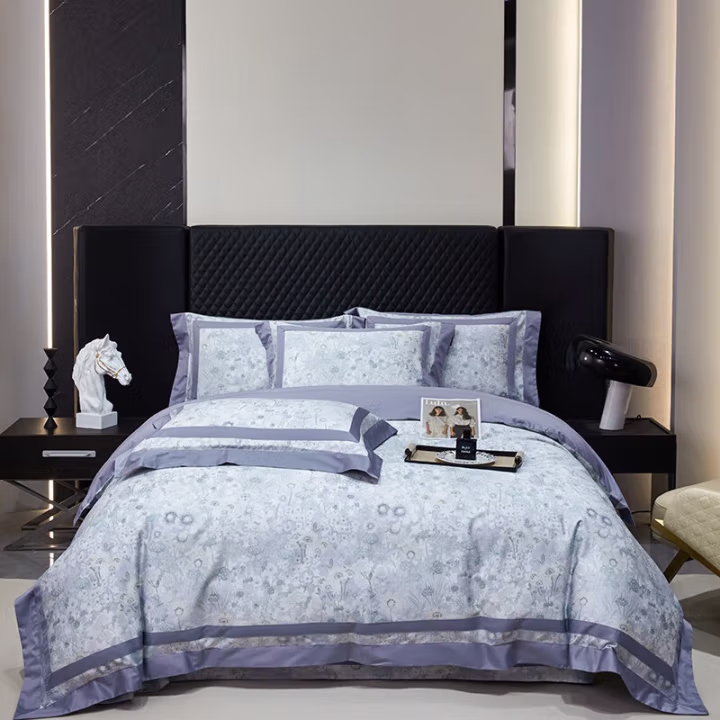 纺语柔 F1219 四件套 床上套件 (计价单位：套) 婀娜多姿-木槿紫