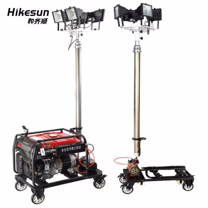 和齐顺(Hikesun) HQS-6110 500W*4 IP30 ≥13h AC220V 4000K LED 全方位自动升降工作灯 1.00 台/个 (计价单位：个) 黑色