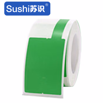 苏识 SP-60 F型 30*45+35mm 200张/卷-绿色 标签机F型标签 1.00 盒/卷 (计价单位：卷) 绿色
