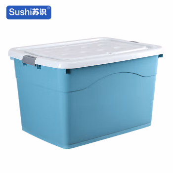 苏识 78 *58*47cm-北欧蓝 6轮 塑料收纳箱 (计价单位：个) 北欧蓝