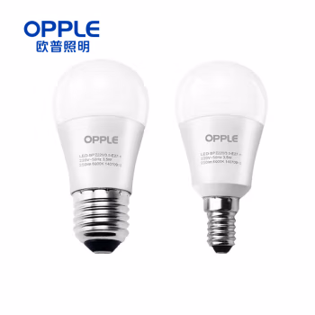 欧普(OPPLE) 心悦3S-P45-5W-E27-6500K LED球泡 (计价单位：个) 白色