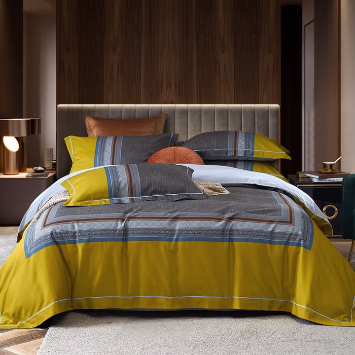 伊伊爱 TJ0KY02000423 200*230cm纯棉60支磨毛条纹 四件套 (计价单位：套) 索克里（灰）