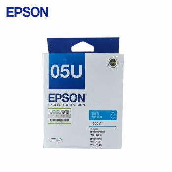 爱普生(Epson) T05U2 适用WF-4838/WF-7848机型 打印量约1200页 青色墨盒 (计价单位：盒) 青色