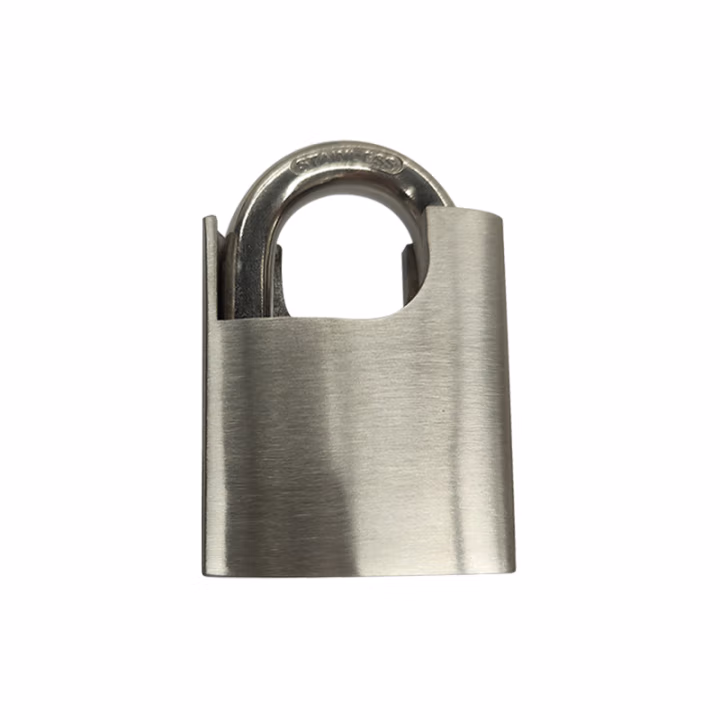 苏识 通开HBBL38mm 不锈钢弧形半包梁 弹子锁 (计价单位：个) 银色