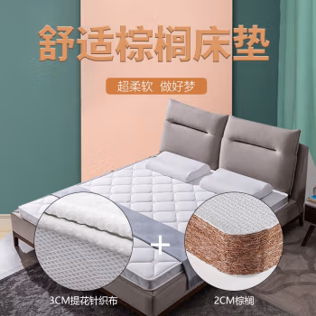 伊伊爱 CD0ZL02100257 120*200*5cm棕榈 棕榈乳胶床垫可折叠款 1.00 件/床 (计价单位：床) 白色