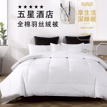 伊伊爱 Z02000189 160*220cm 纯棉40S被芯羽丝绒 被子 1.00 件/条 (计价单位：条) 白色