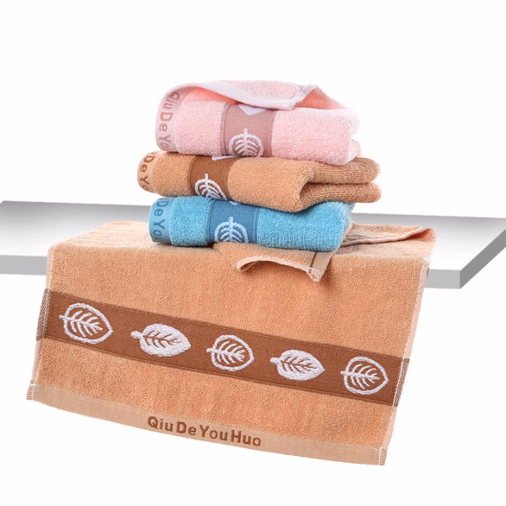 汉司家纺 35*75cm 100g  树叶绣花断档 纯棉 毛巾 1.00 条/块 (计价单位：块) 多色