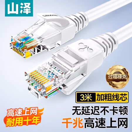 山泽(SAMZHE) ZW-03 高速超五类网线 3.00 米/根 (计价单位：根) 贝吉色