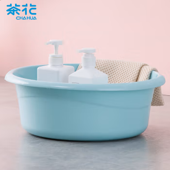 茶花(CHAHUA) 03391K 39*14.5cm 脸盆 (计价单位：个) 蓝色
