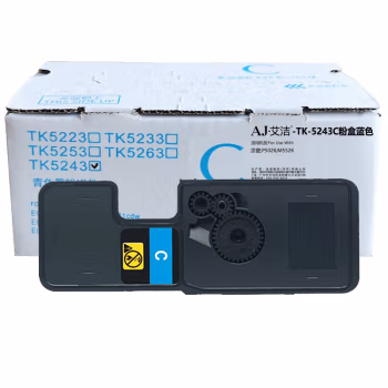 艾洁(AJ) TK-5243C打印量3000页适用京瓷P5026M5526系列打印一体机墨粉盒等粉盒 硒鼓 (计价单位：只) 蓝色