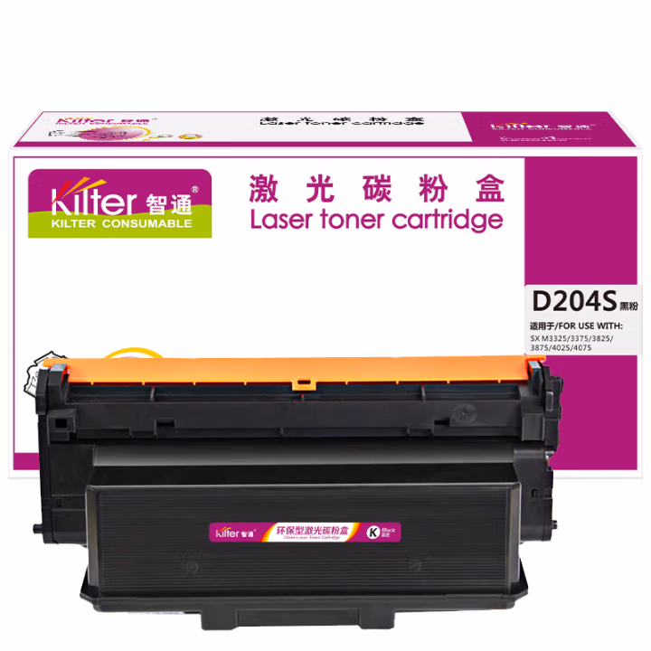 智通(ZT) D204S 带芯片 3000页 适用三星SAMSUNG M3325ND 3825 3875 4025 4075 粉盒 1.00 只/支 (计价单位：支) 黑色