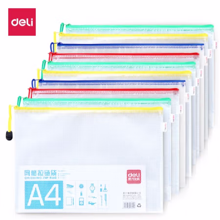 得力(deli) 5654 A4 拉链袋 (计价单位：个) 红色