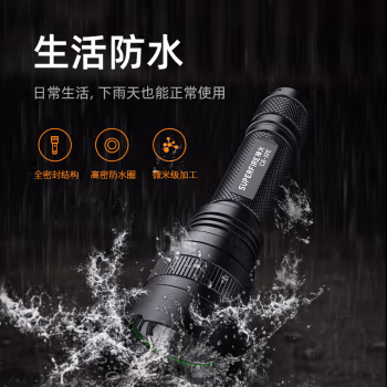 神火(supfire) C8-XPE 5W 强光2-3小时左右 LED 电筒 1.00 个/件 (计价单位：件) 黑色