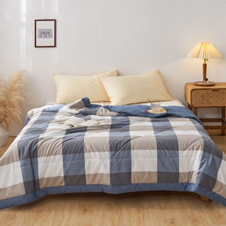 弗切尔珀榕 FCW0220469 200*230cm 日式蓝大格系列色织抗菌夏被 1.00 件/条 (计价单位：条) 蓝大格