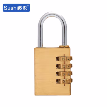 苏识 BC214 21mm四密码轮 黄铜 密码锁挂锁 (计价单位：个) 黄色