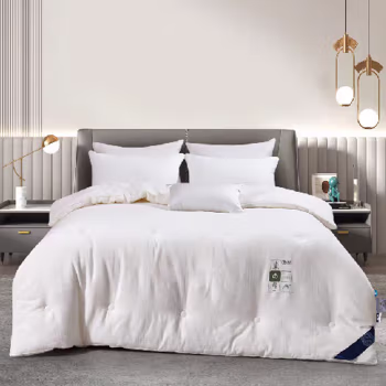 菲品欧造 F01002 原棉植雾乳丝蛋白 面料：100*棉 填充：植雾乳丝2500g 尺寸：200*230cm 1*25 被子 1.00 件/床 (计价单位：床) 白色