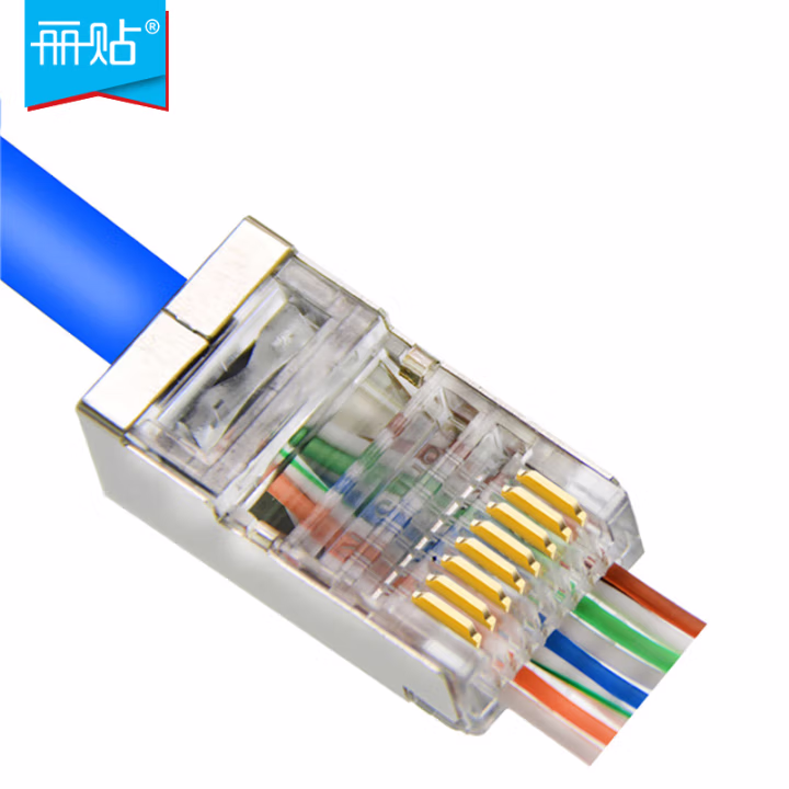 丽贴 LN-SJT06-TP RJ45六类通孔屏蔽 网络水晶头 50.00 个/包 (计价单位：包)