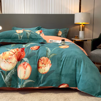 伊伊爱 TJ0KY02101057 被套：220*240cm
床单：245*270cm
枕套：48*74cm*2 套件 (计价单位：套) 尼斯风情