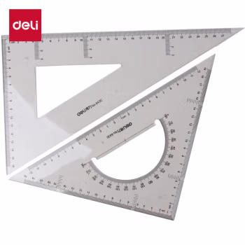 得力(deli) 6430 30cm 三角尺 2.00 把/套 (计价单位：套) 透明