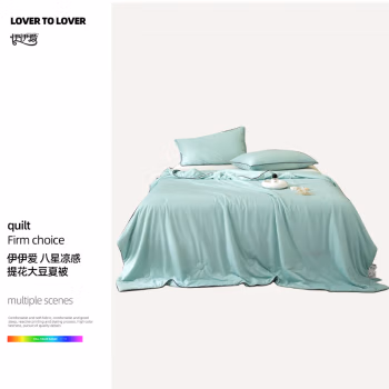 伊伊爱 BZ0TDC2401180 200*230cm/3.5斤 八星凉感提花大豆夏被 被子 1.00 件/条 (计价单位：条) 果绿