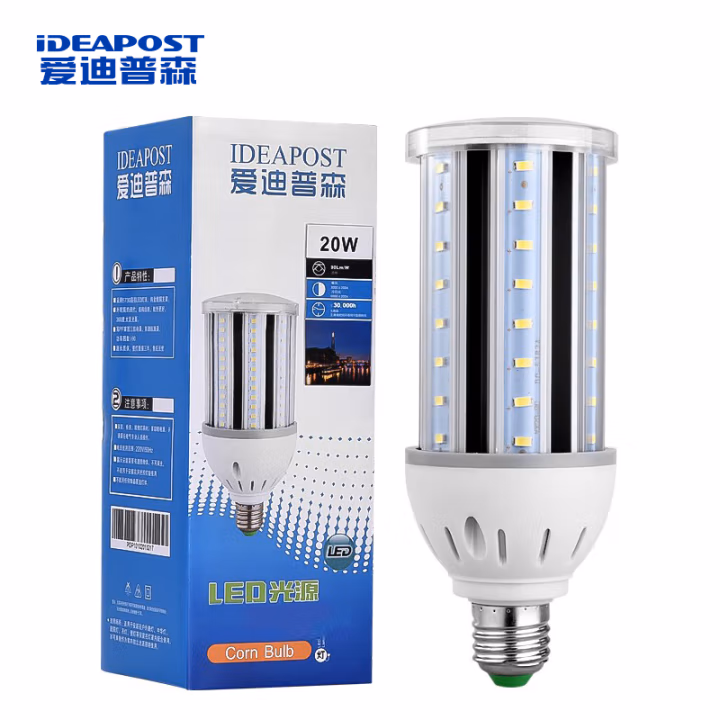 爱迪普森(IDEAPOST) AD-LCYM020-20W  E27  6000K  220V  中华灯灯泡 led灯泡玉米灯 (计价单位：个) 白色