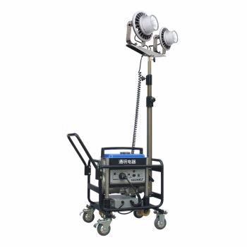 通明 ZW3520C-L100X2 2X100W IP65 AC220V 5000K 工作时间6h LED升降移动照明灯 抢险施工应急灯 (计价单位：台) 黑色