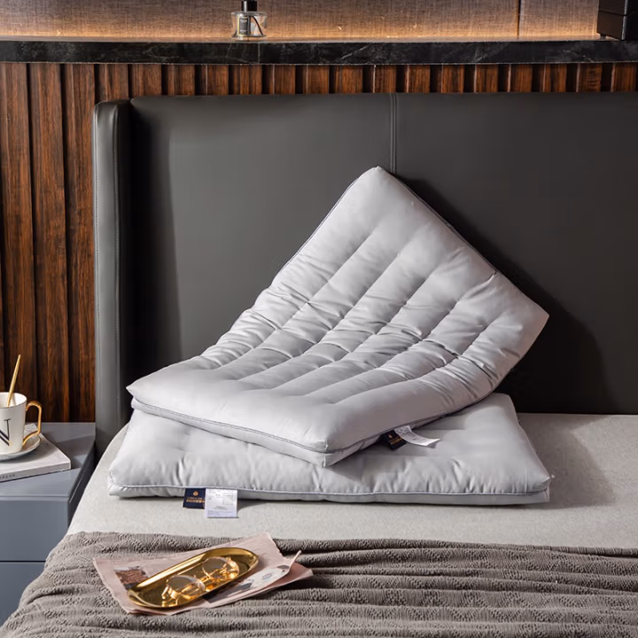 婵思 ZXQTDC2000047 48*74cm 中枕 900克 全棉护颈低矮扁 中枕 枕芯 1.00 件/个 (计价单位：个) 灰色