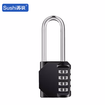 苏识 ZCB434L黑 四位密码锌合金长梁 密码锁 (计价单位：个) 黑色