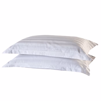 伊伊爱 TJ0JD02101184 /48*74cm 酒店公寓值班室40S贡缎白色锻条枕套 1.00 件/个 (计价单位：个) 白色缎条