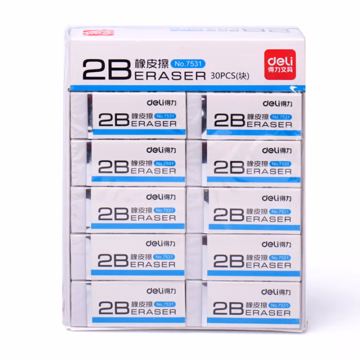 得力(deli) 7531 58ｘ24ｘ12mm 橡皮 (计价单位：个) 白色
