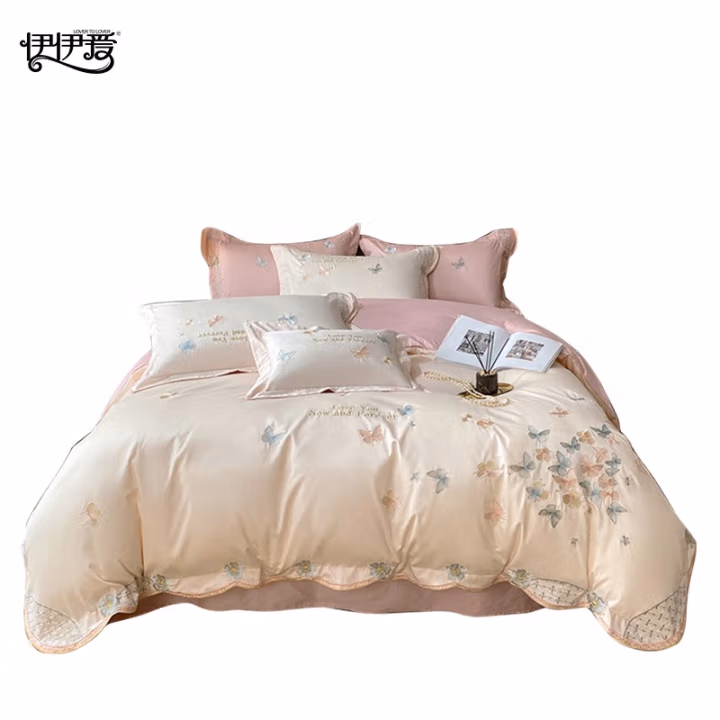 伊伊爱 DTJ0KL02201686 /220*240cm 100支全棉四件套 (计价单位：套) 翩翩起舞-雪粉色