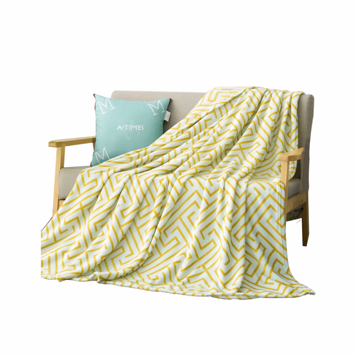 艾逸瑶选 150*200cm JF-24102 艾菲尔毛毯 1.00 件/条 (计价单位：条) 黄色